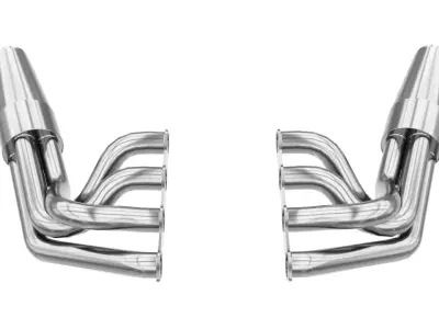 Borla 17095 dragster exhaust headers Low-poly 3D model
