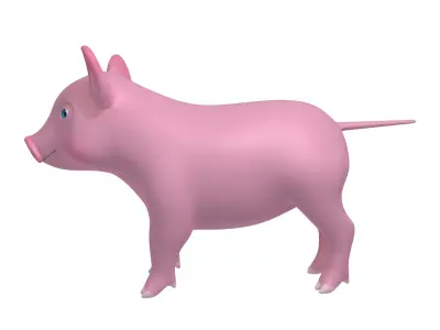 Cartoon Pig 3D model