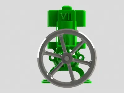 Compressed Air engine V2 WORKING Model 3D print model