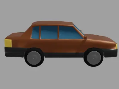 Sedan Car Free low-poly 3D model by MayaMS