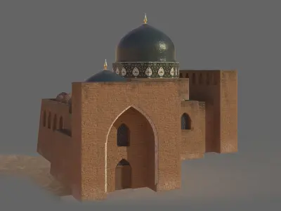 Samarkand Historical Building Low-poly 3D model