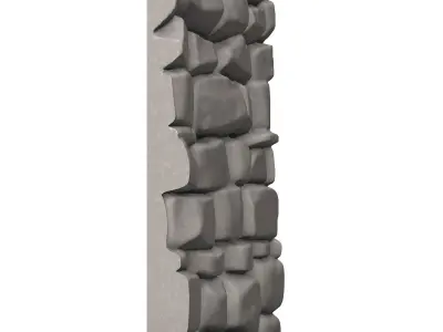 Stacked Boulders Wall Prop High Poly 3D print model