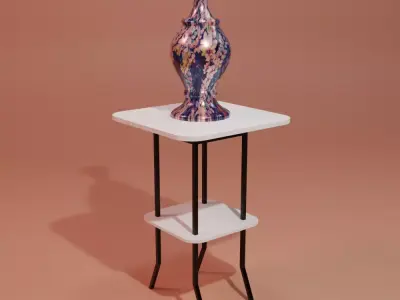 Decorative Vase and Stand Free 3D model