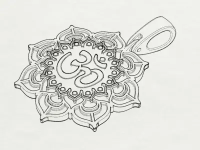 OM lotus flower SOHAM  3D print model