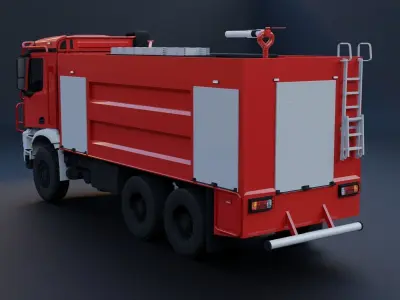 Mercedes Arocs 6x6 Firetruck 3D model