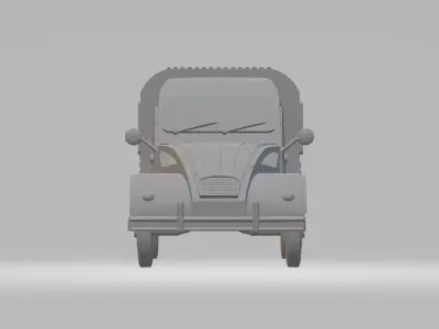 Citroen 2CV Commerciale 1980 3D print model