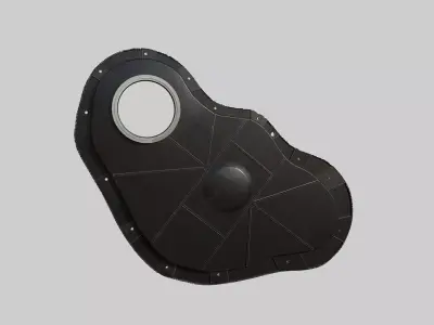 Engine Timing Case Housing Cover Low-poly 3D model