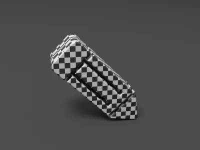 Draw pencil Low-poly 3D model