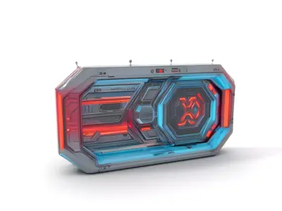 Futuristic Neon Wall model pack Low-poly 3D model