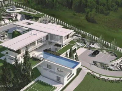 Vinik Modern Residential Villa Revit Model 3D model