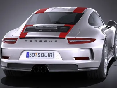 Porsche 911 R 2017 3D model