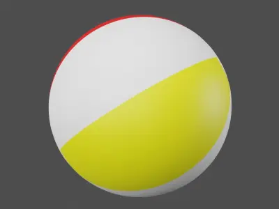 Beach Ball Low-poly 3D model order