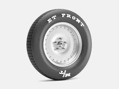 15x3 Center Line Auto Drag Wheel MT ET Front 26 Tire 3D print model