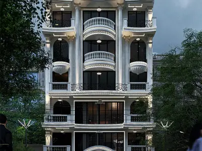 CLASSIC EXTERIOR BUILDING SKETCHUP-LUMION  3D model