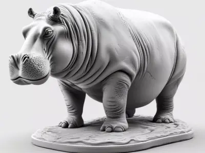 Ocean Spirit Hippocampus Sculpture 3D print model