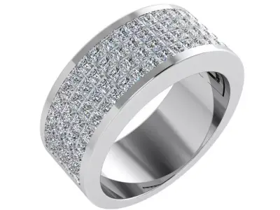 Diamond Band Ring 4452 3D print model
