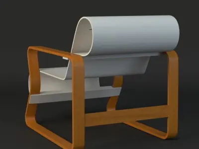alvar aalto chair 3D model