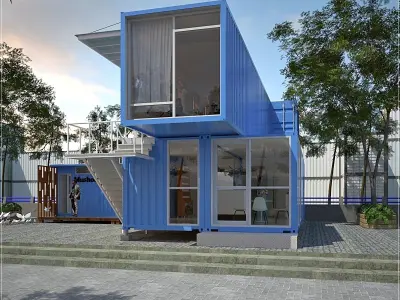 shipping container office  3D model
