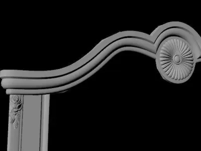 bed headboard and footboard 3D model buy