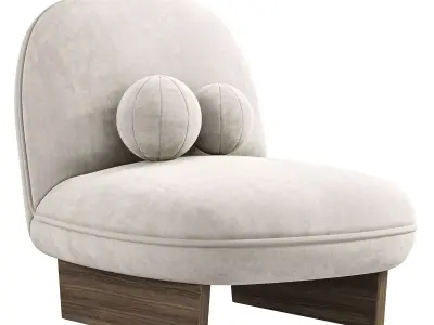 Ingrid Sherpa Armchair By Castlery 3D model