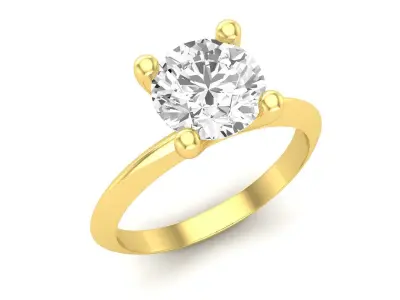 AV 535 Solitaire engagement ring 3D print model