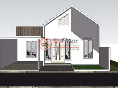 House 10x13m code 637 - Sketchup 3D model 3D model 3D model