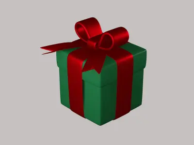 Giftbox gift box Low-poly 3D model