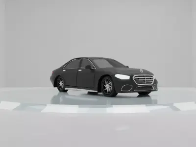 MERCEDES S-CLASS - low poly  3D model