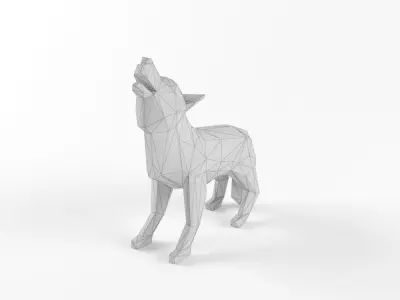 Low Poly Bear Wolf Boar Wild Mammal Animal Set Pack Lowpoly Low-poly 3D model