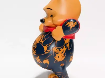 Winnie the Pooh and Piglet Japanese Tattoo Yakuza Pop Art toy 3D print model