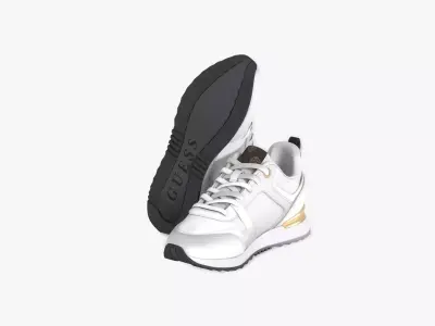Los Angeles Kadlin Logo Detailed Retro Jogger Sneakers White  Low-poly 3D model