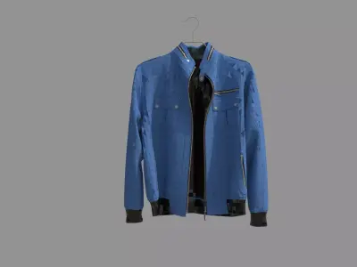 Fashion Jacket Blue 3D model