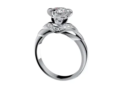 Engagement Ring  STL File Format ready For 3D Printing - CC67 3D print model