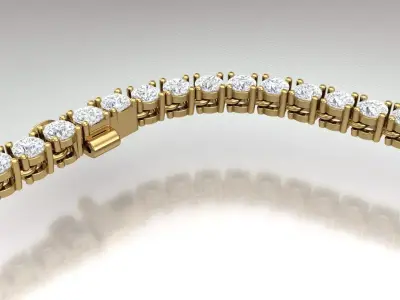 Tennis diamond necklace Link 47349 3D print model