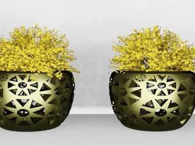 Vase 3d model three glasses and Free 3D model