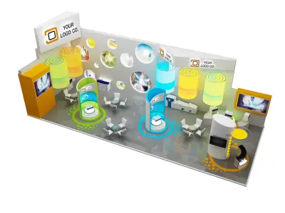 Booth Exhibition Stand a465d 3D model