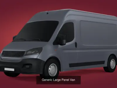 Generic Vehicles - Van - Truck - Large - Small - Container - Box 3D Model Pack