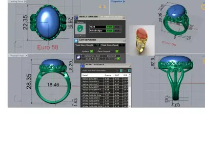 Gold Ring a Symbol of Ancient Power and Glory gr0149 3D print model