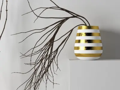 vase1022 vase with branches 3D model