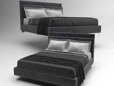 Minotti Bed Modern LUXURY desing series 2 3D model