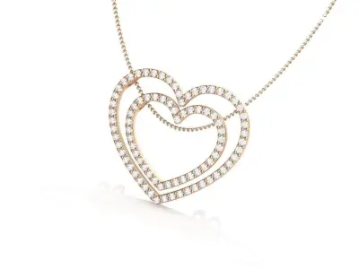 HEART PENDANT 3D print model 5