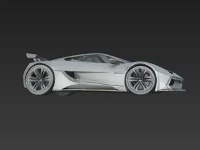 3D Printable Modern Supercar Model 3D print model