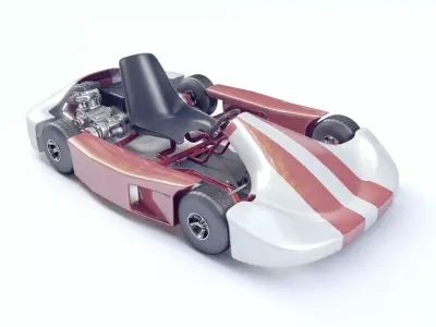 Go-kart Racing 3d model Vray 3D model