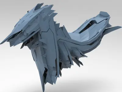 Cyberpunk sci fi shard seat  3D model