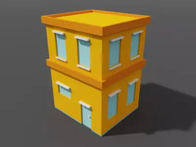Low poly House Free low-poly 3D model