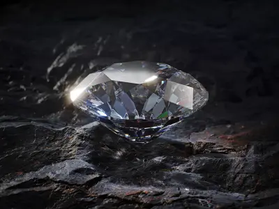 Diamond Round Cut 3D model 3D model