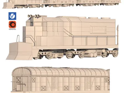 TRAIN 3D model