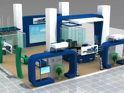 Modern Design Fair Stand 3D model