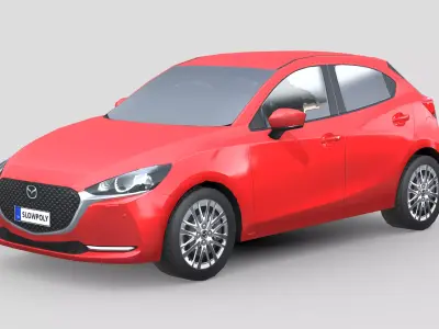 Mazda 2 2020 Low-poly 3D model
