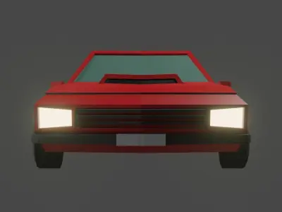 Low Poly Car Low-poly 3D model 19